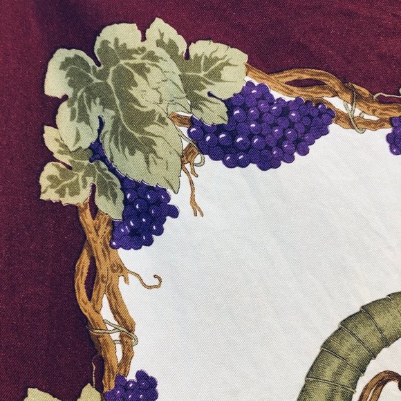 Daniel la Foret Hunting Theme Rolled Silk Twill Large Square Scarf - Picture 8 of 14